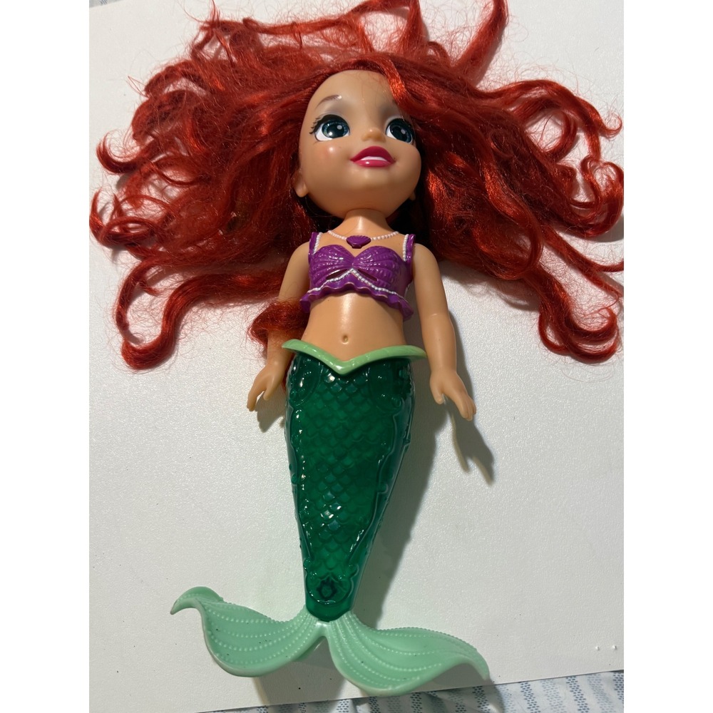 Disney Princess Ariel Toddler Doll The Little Mermaid Red Hair Green Tail Figure